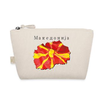 Macedonia Flag in Macedonia Map MK - Organic Pouch - nature - Front