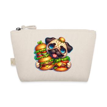Drôle de carlin burger fast-food avec chapeau - Trousse biologique - nature - Devant