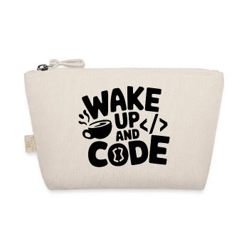 Wake Up and Code - Organic Pouch - nature - Front