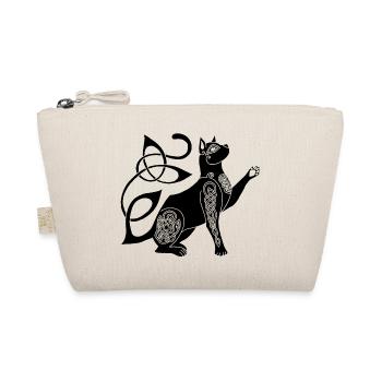 Celtic Black Cat - Organic Pouch - nature - Front