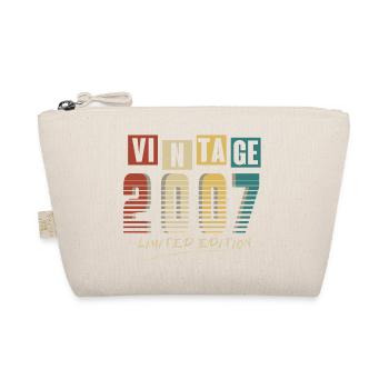 2007 Vintage 2007 born in 2007 Birthday. Year 2 - Organic Pouch - nature - Front