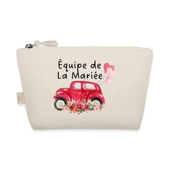 Bridal Team Car Floral Bride - Organic Pouch - nature - Front