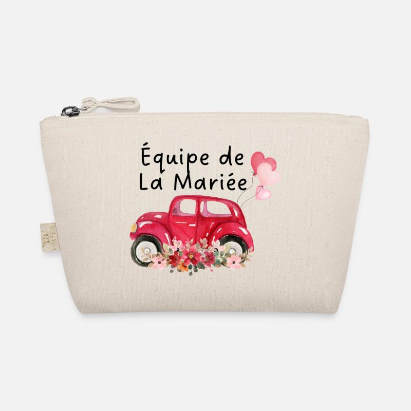 Bridal Team Car Floral Bride Organic Pouch