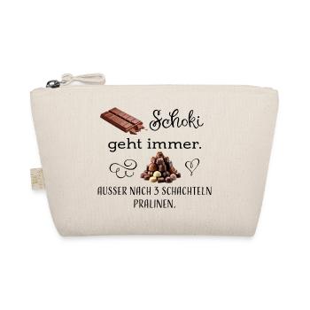 Schoki Pralinen sw - Bio-Täschchen - Natur - Vorne