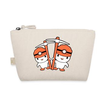 2 canards mineur pioche casque lampe amis mignon - Trousse biologique - nature - Devant