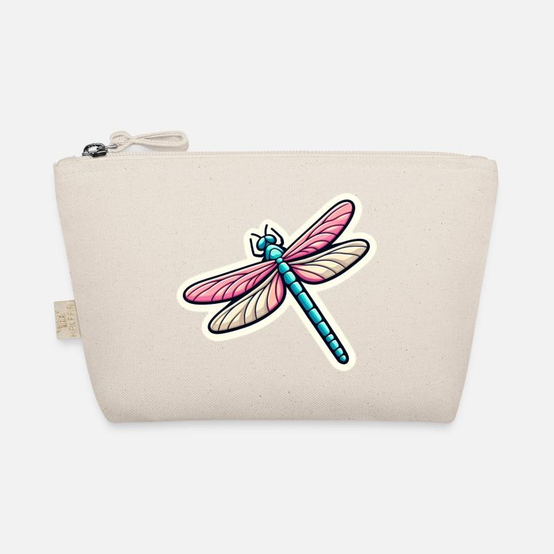 Dragonfly in pastel Organic Pouch