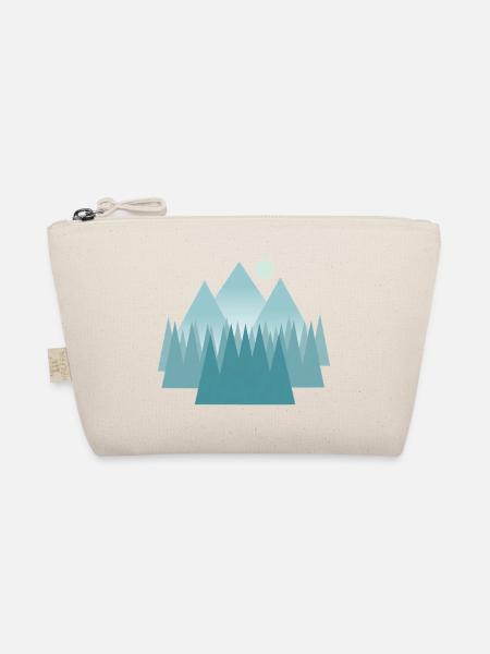 Astral mountain landscape in blue tones - Organic Pouch - nature - Front