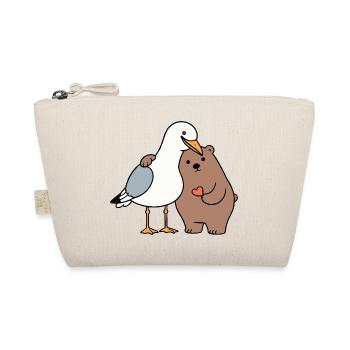 Mer du Nord Mouette Ours Brun Amitié Amour Maigre - Trousse biologique - nature - Devant