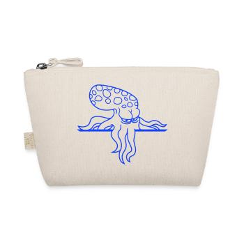 Octopus Behind Wall Fence Sign Bag Looks Evil - Organic Pouch - nature - Front