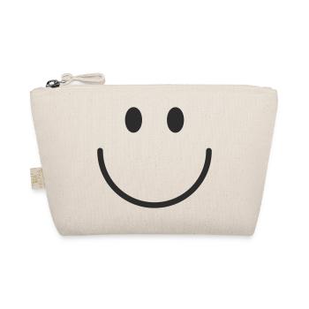 Smiley lachen lächle smile - Bio-Täschchen - Natur - Vorne