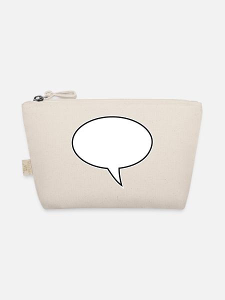 Speech bubble design right - Organic Pouch - nature - Front