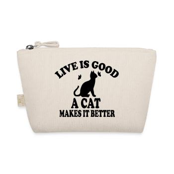 La vie de chat est belle - Trousse biologique - nature - Devant