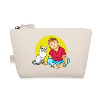 Un garçon parle à un chat siamois - Trousse biologique - nature - Devant