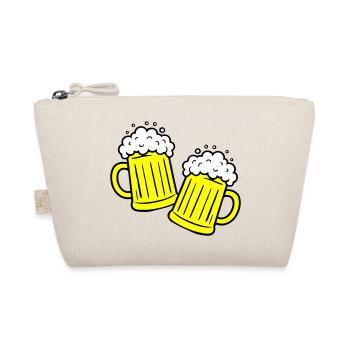 Bier Anstossen Saufen - Bio-Täschchen - Natur - Vorne