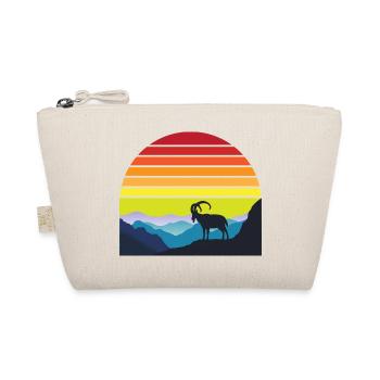 Goat Silhouette at Sunset - Organic Pouch - nature - Front