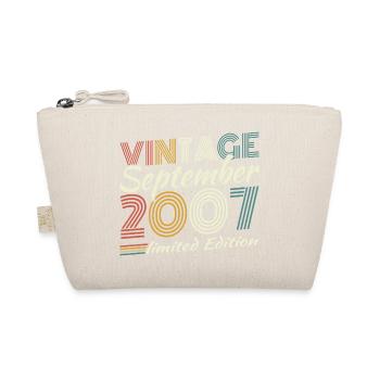 September 2007 Retro Vintage Birthday Gift - Organic Pouch - nature - Front
