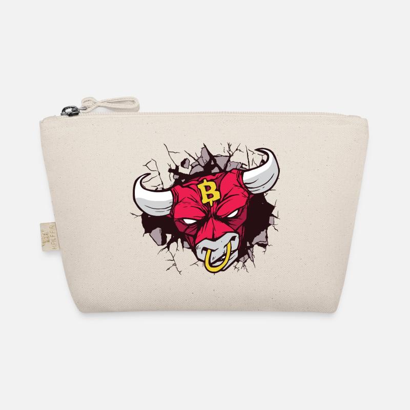 Bitcoin Bull Head Art Trousse biologique