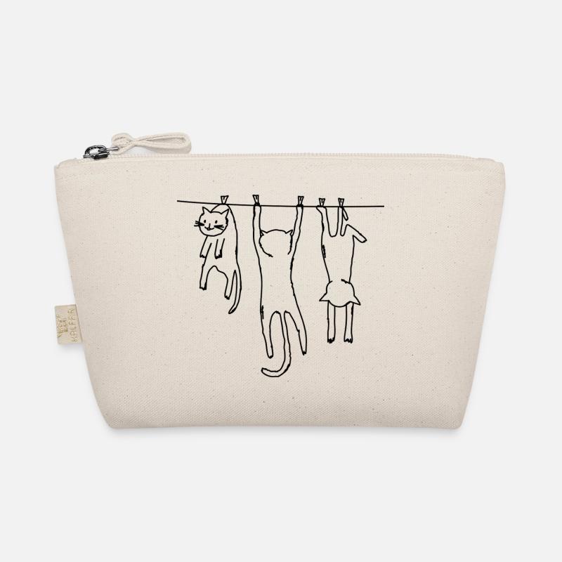 Wet cats on the clothesline Organic Pouch