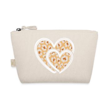 Coeur avec imprimé léopard - Trousse biologique - nature - Devant