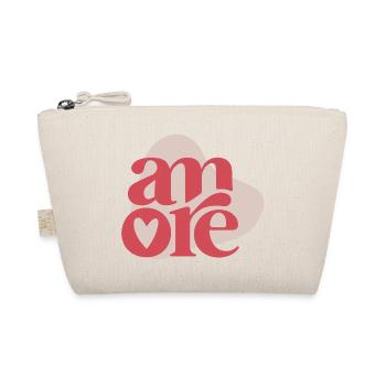 Amore Retro Lettering – Love in a Vintage Look - Organic Pouch - nature - Front