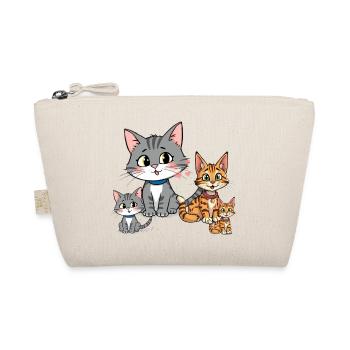Illustration de famille de chat ludique - Trousse biologique - nature - Devant