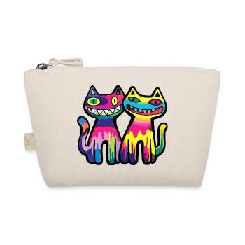 Chats Couple Coloré - Trousse biologique - nature - Devant