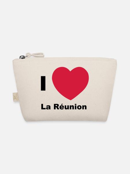 Ich liebe La Réunion - Bio-Täschchen - Natur - Vorne