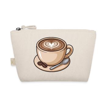 Heart-shaped Latte Art Coffee Mug - Organic Pouch - nature - Front