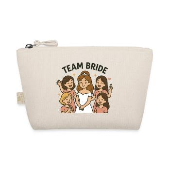 Team Bride – T-shirt Enterrement de vie de garçon et de filles - Trousse biologique - nature - Devant