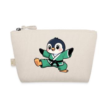 Cute Penguin Karate Comic Kids Martial Arts - Organic Pouch - nature - Front