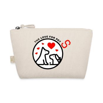 Hund Liebe Kreis Silhouette - Bio-Täschchen - Natur - Vorne
