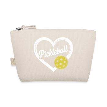 Pickleball Herz Motiv - Bio-Täschchen - Natur - Vorne