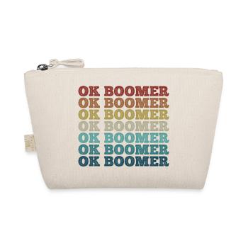 Retro Regenbogen Boomer - Bio-Täschchen - Natur - Vorne
