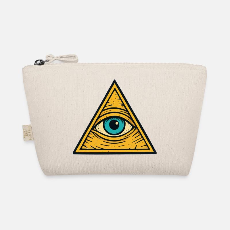 Eye in triangle illustration Organic Pouch
