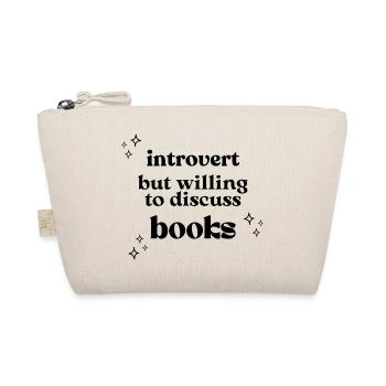 Funny Book Lover Quote - Organic Pouch - nature - Front