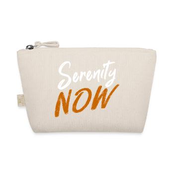 Serenity Now, Typografie mit Pinsel - Bio-Täschchen - Natur - Vorne