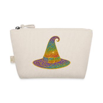 Regenbogen Glitzer Hexenhut - Bio-Täschchen - Natur - Vorne