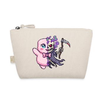 Kawaii Ghost & Grim Reaper Pixel Art Halloween - Organic Pouch - nature - Front