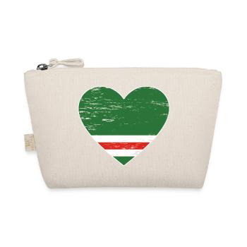 Chechnya Flag Heart Used - Organic Pouch - nature - Front