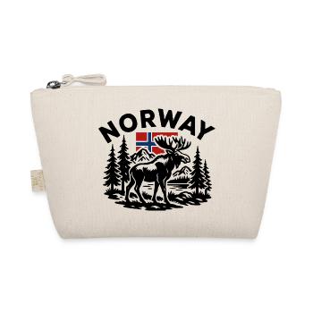 Norwegische Waldlandschaft mit Elch und Flagge - Bio-Täschchen - Natur - Vorne