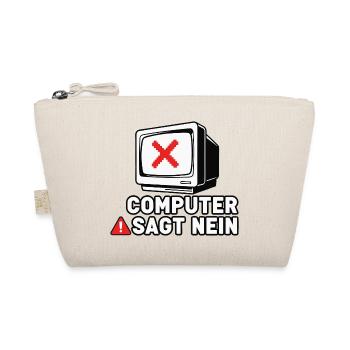 Computer Sagt Nein Retro Pixel - Bio-Täschchen - Natur - Vorne