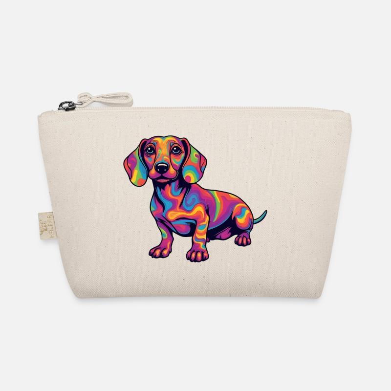 Psychedelic Dachshund Color Explosion Pop Art Organic Pouch