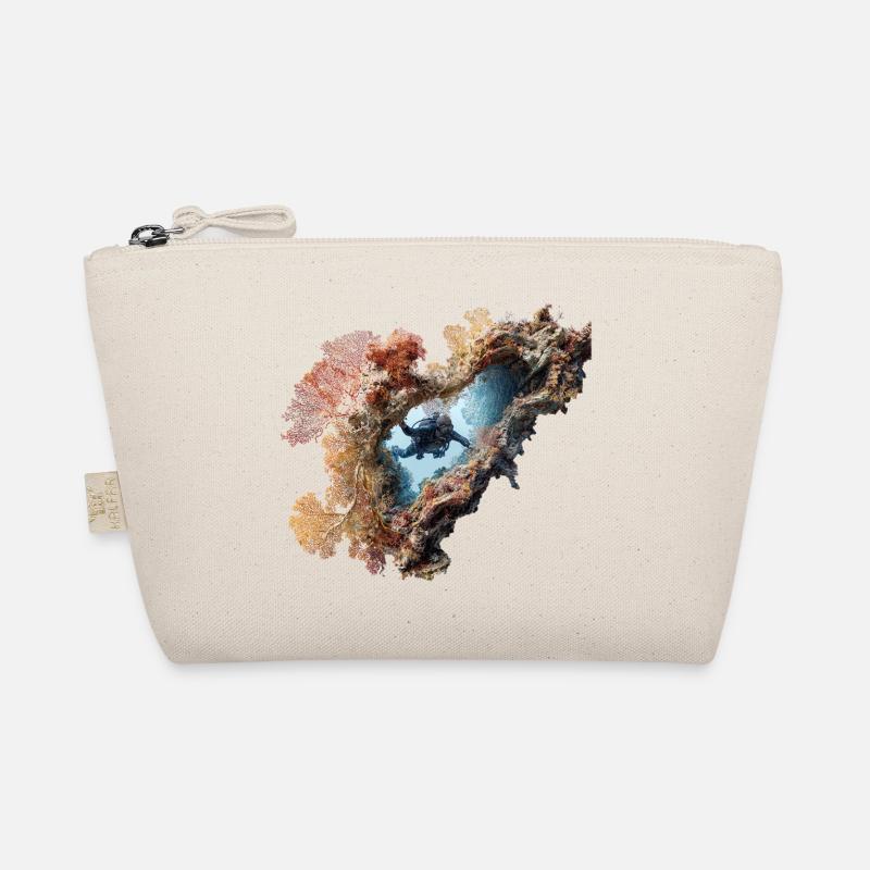 Coral Reef Diver Adventurer - Organic Pouch - nature