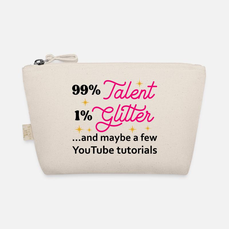 Talent Glitter Stars Script Organic Pouch