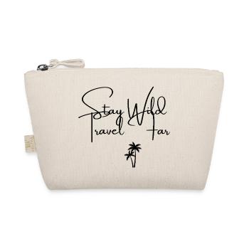 Stay Wild, Travel Far – Abenteuer Shirt - Bio-Täschchen - Natur - Vorne