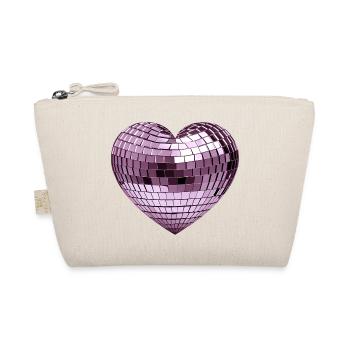DISCO BALL LOVE #2 – Frieden & Liebe - Bio-Täschchen - Natur - Vorne