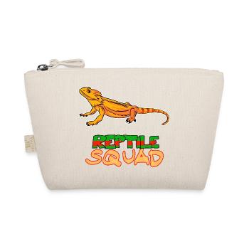 Reptile Squad Bearded Dragon Fun Design - Organic Pouch - nature - Front