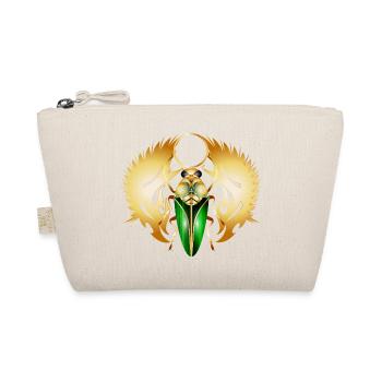 Gold-green Scarabeus with wing ornament - Organic Pouch - nature - Front