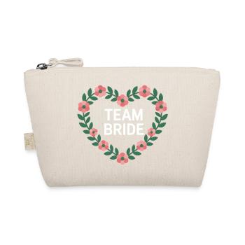 Team Bride Heart Flowers - Organic Pouch - nature - Front