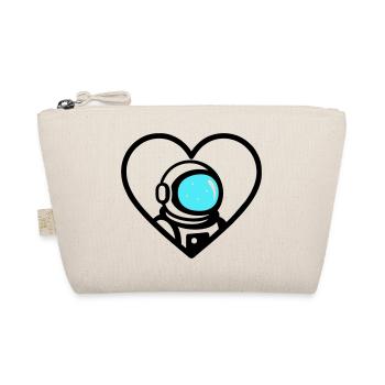 Astronaut Heart Space Cosmo Helm - Bio-Täschchen - Natur - Vorne